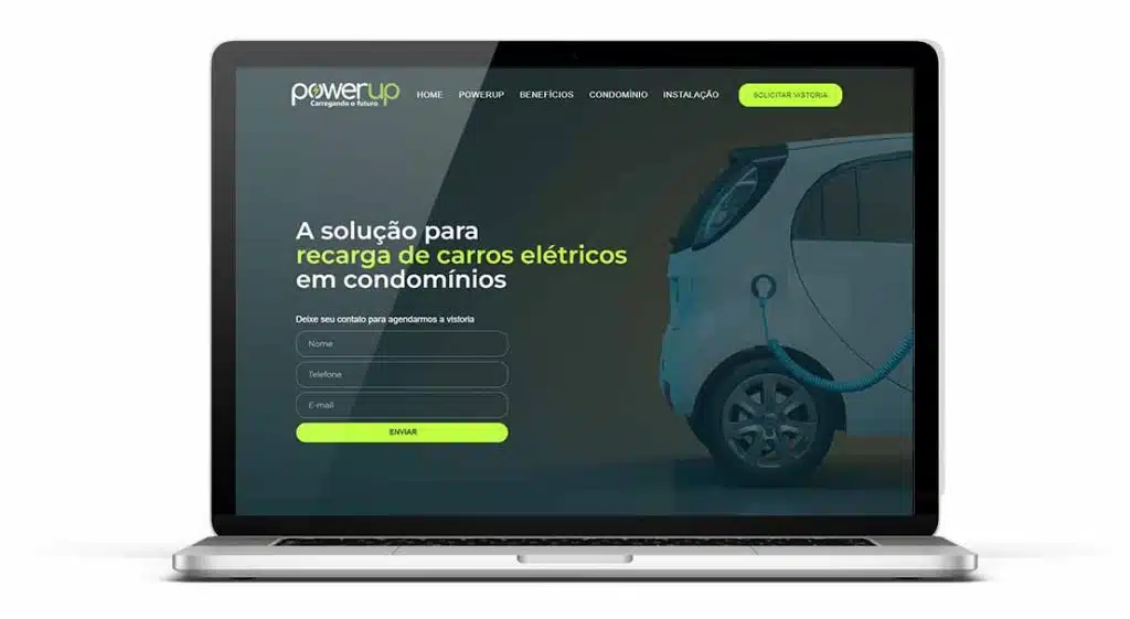 Criação de sites Recarga de carros elétricos